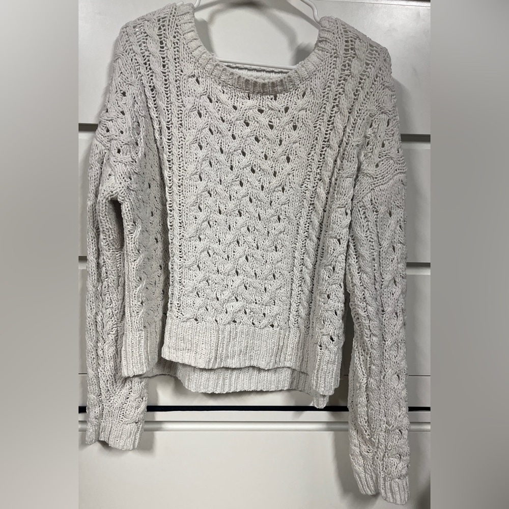 Chenille Hygge Aéropostale White Sweater
